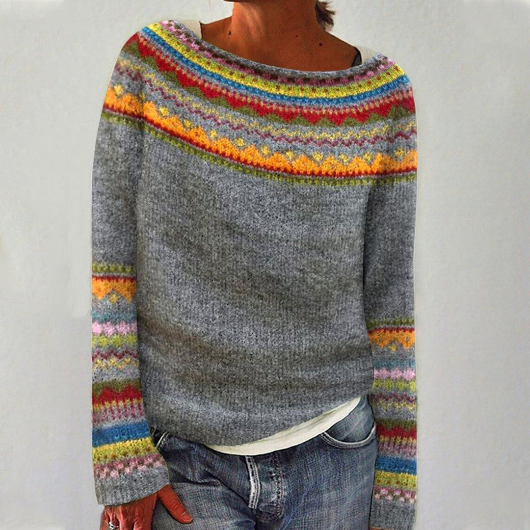 Dorota – Sweter Retro w Stylu Północy