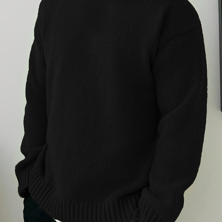 Heren Gebreide Pullover, Casual Lange Mouw Ronde Hals Trui voor Herfst Winter