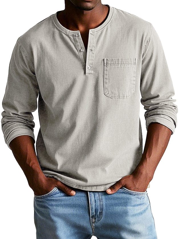 Finn™ | Koszulka Henley w stylu vintage