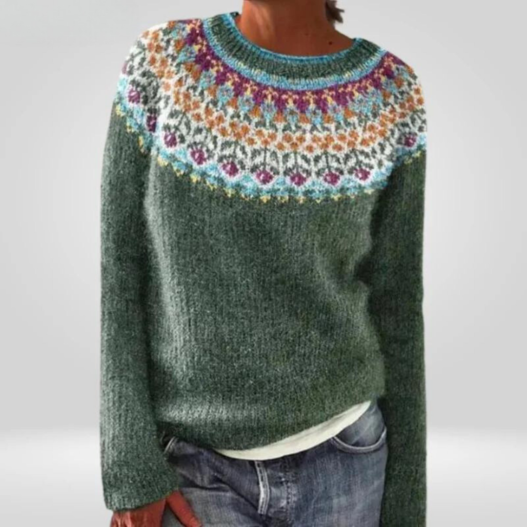 Teresa – Sweter Retro w Stylu Północy