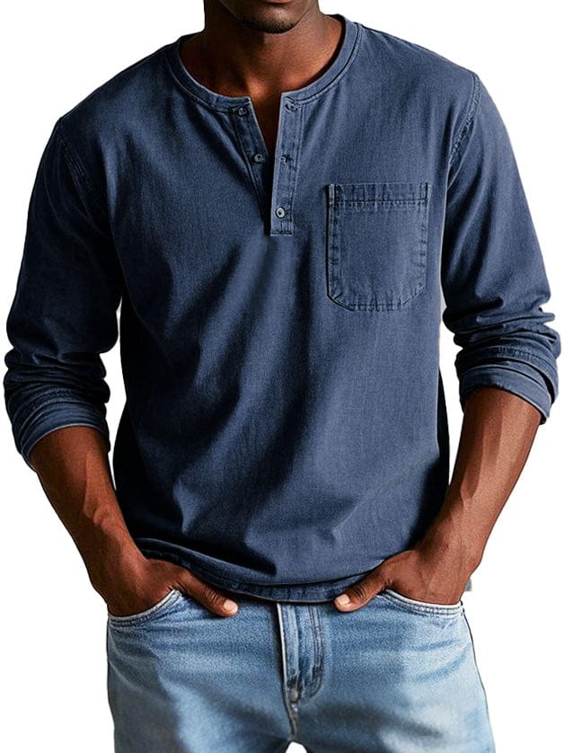 Finn™ | Koszulka Henley w stylu vintage