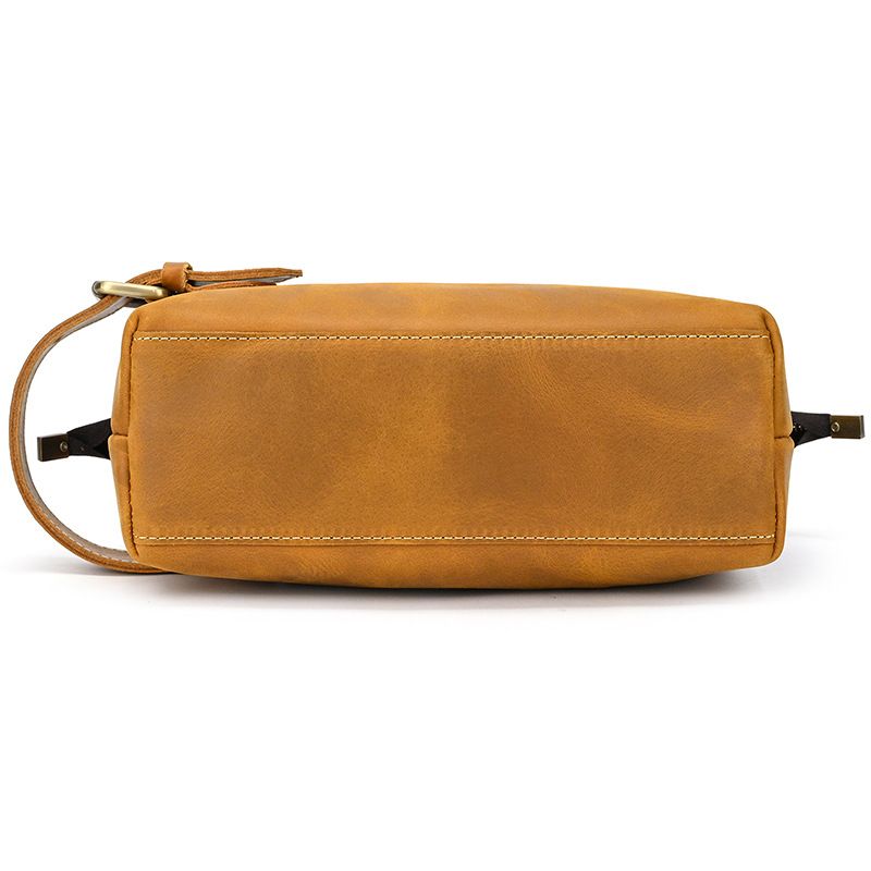 Vintage Leather Travel Toiletry Bag