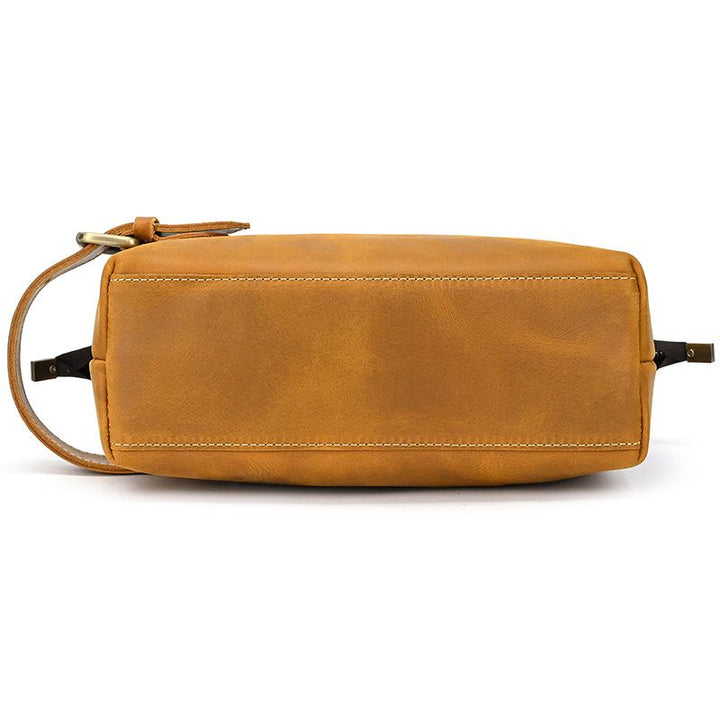 Vintage Leather Travel Toiletry Bag