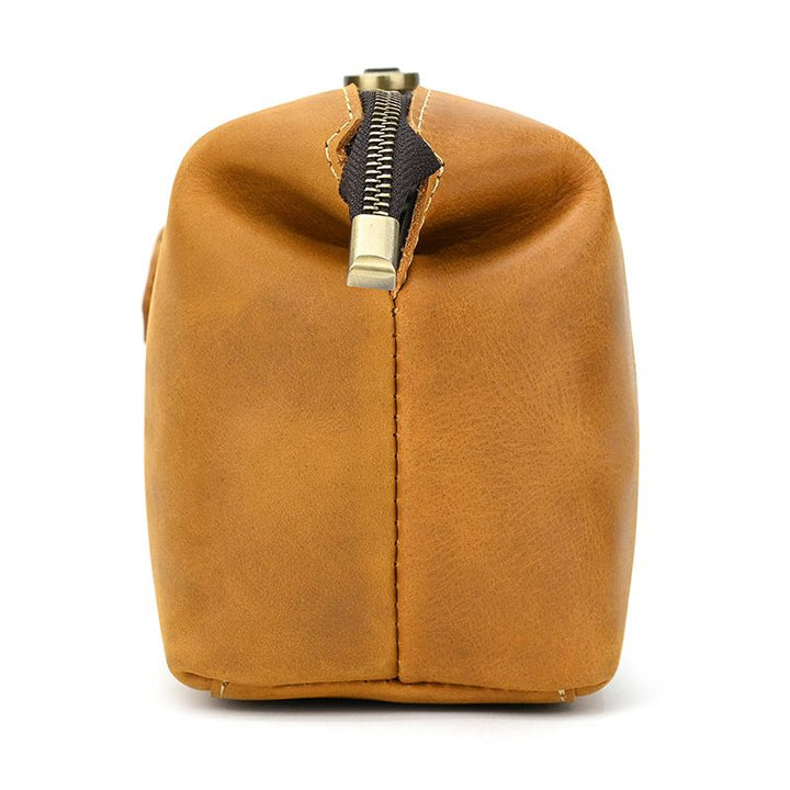 Vintage Leather Travel Toiletry Bag