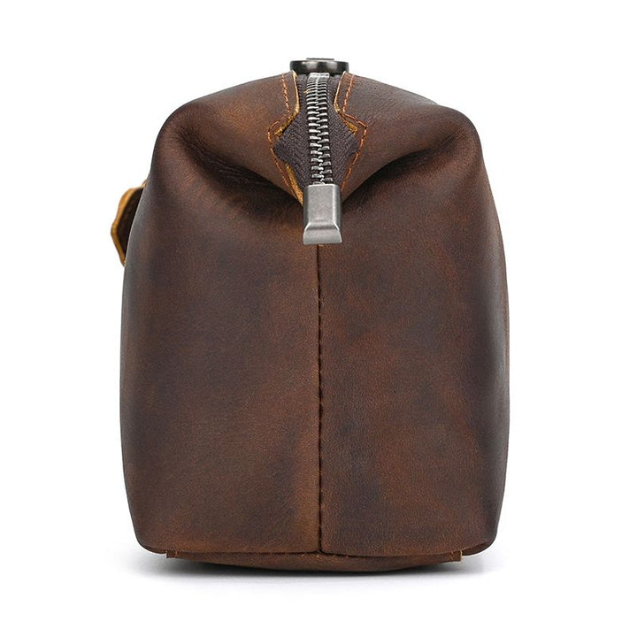 Vintage Leather Travel Toiletry Bag