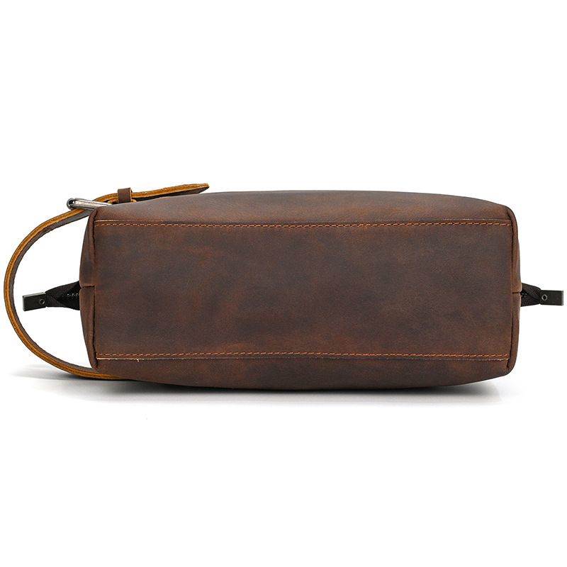 Vintage Leather Travel Toiletry Bag