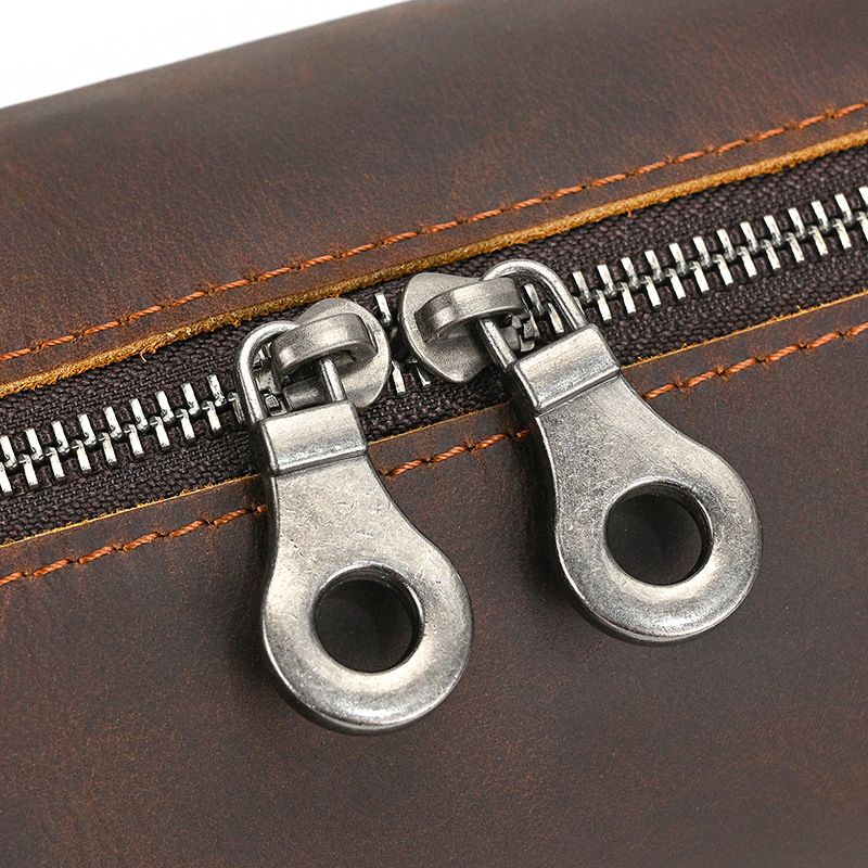 Vintage Leather Travel Toiletry Bag