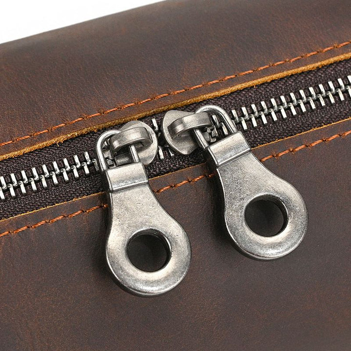 Vintage Leather Travel Toiletry Bag