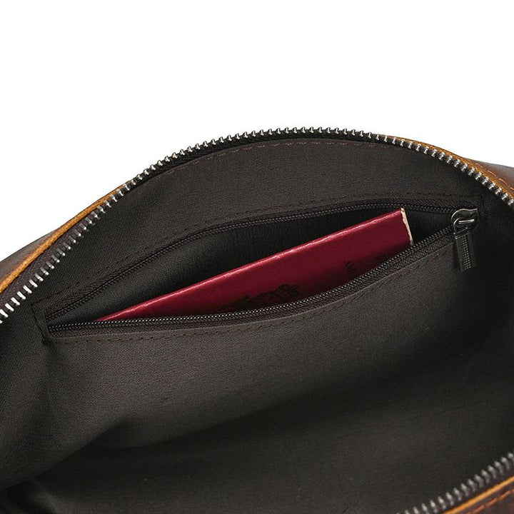 Vintage Leather Travel Toiletry Bag