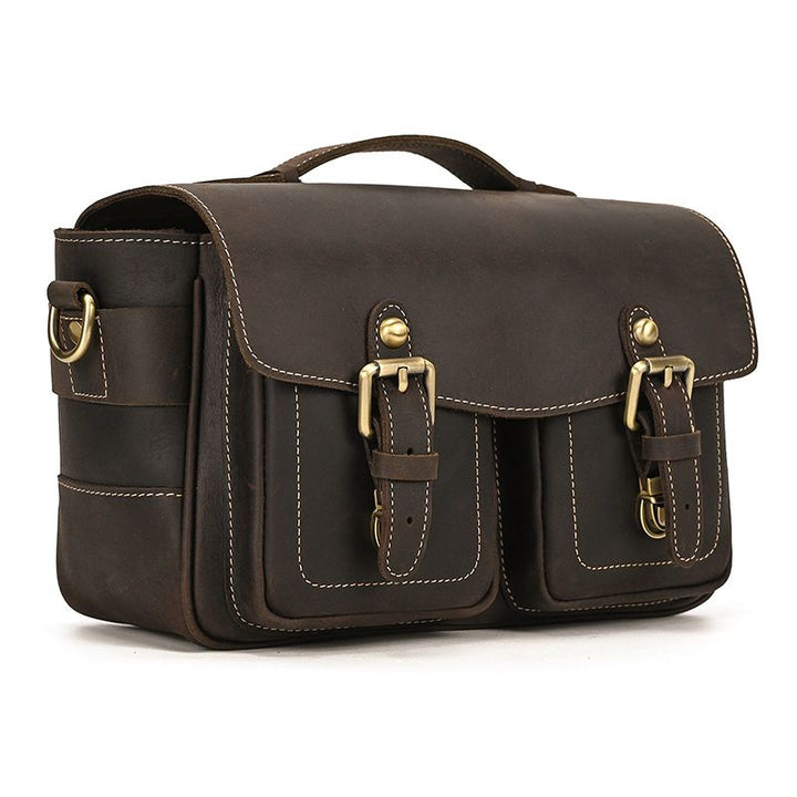 Vintage Leather Camera Shoulder Bag