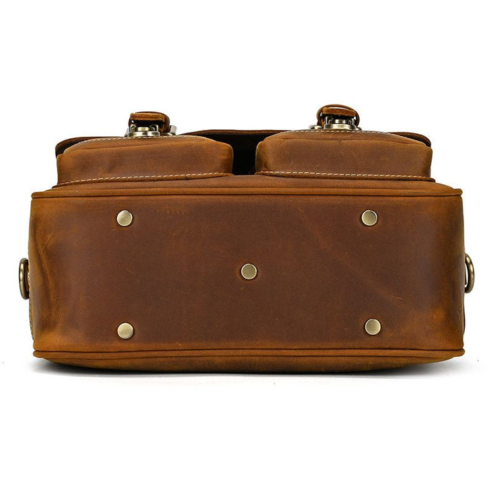 Vintage Leather Camera Shoulder Bag
