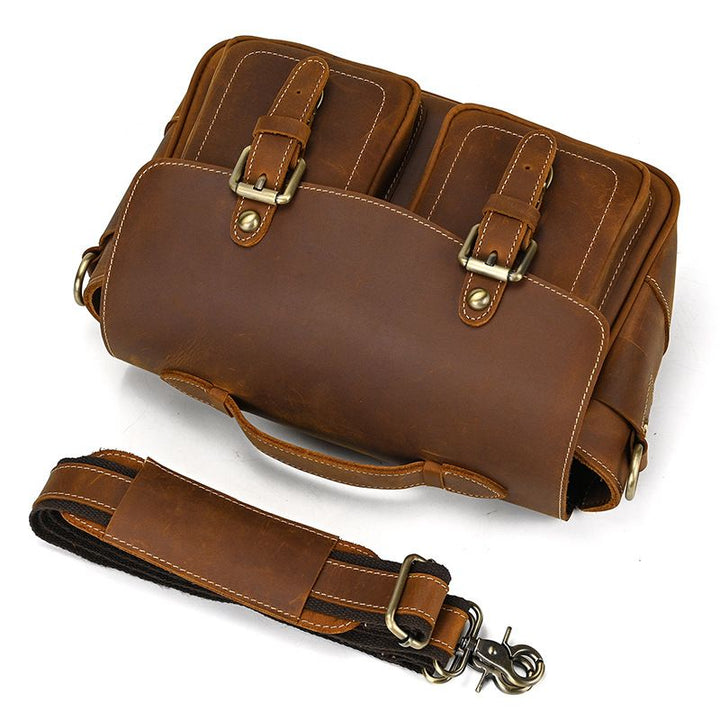 Vintage Leather Camera Shoulder Bag