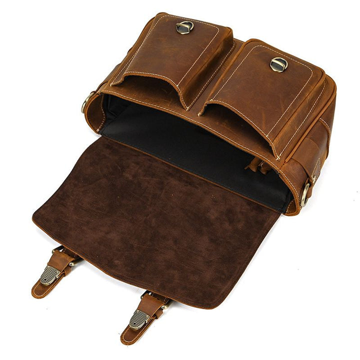 Vintage Leather Camera Shoulder Bag