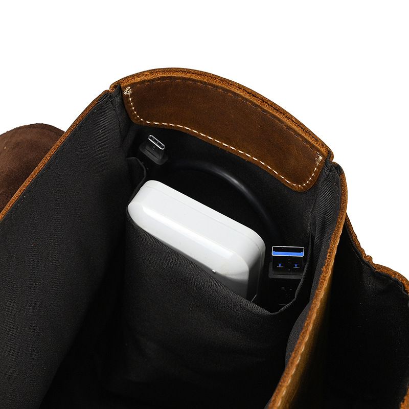 Vintage Leather Camera Shoulder Bag