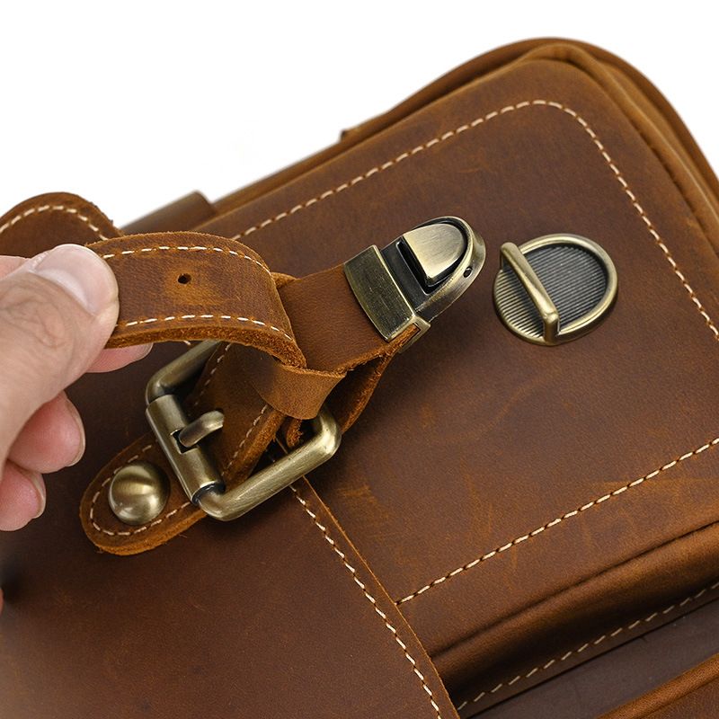 Vintage Leather Camera Shoulder Bag