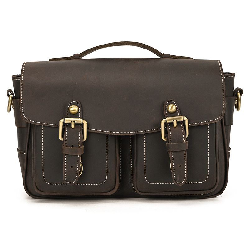 Vintage Leather Camera Shoulder Bag
