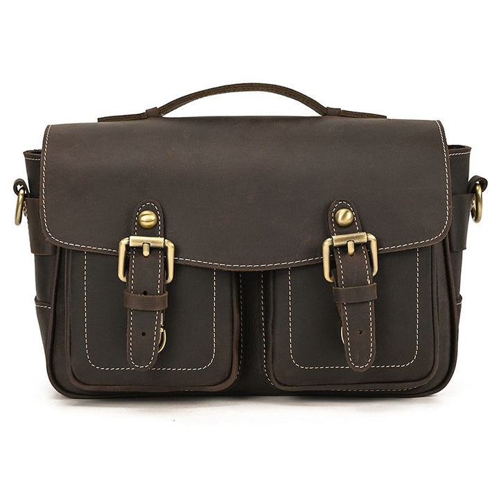Vintage Leather Camera Shoulder Bag