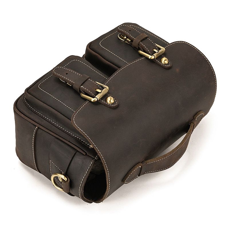 Vintage Leather Camera Shoulder Bag