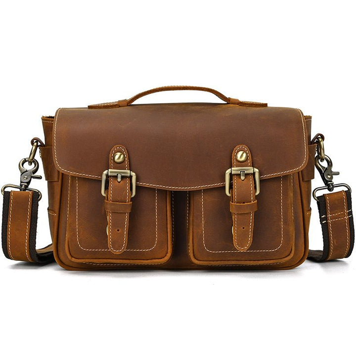 Vintage Leather Camera Shoulder Bag