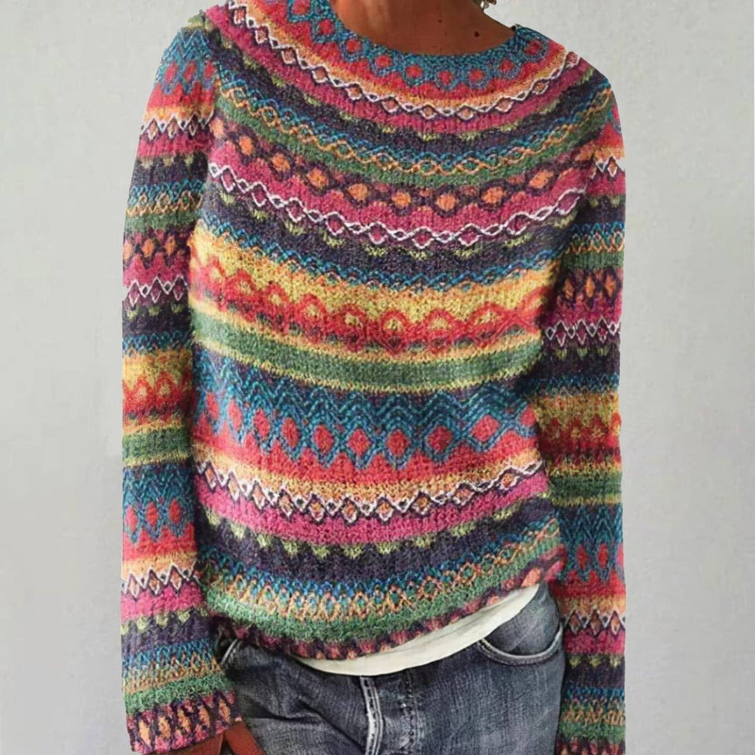 Longina – Sweter Retro w Stylu Północy