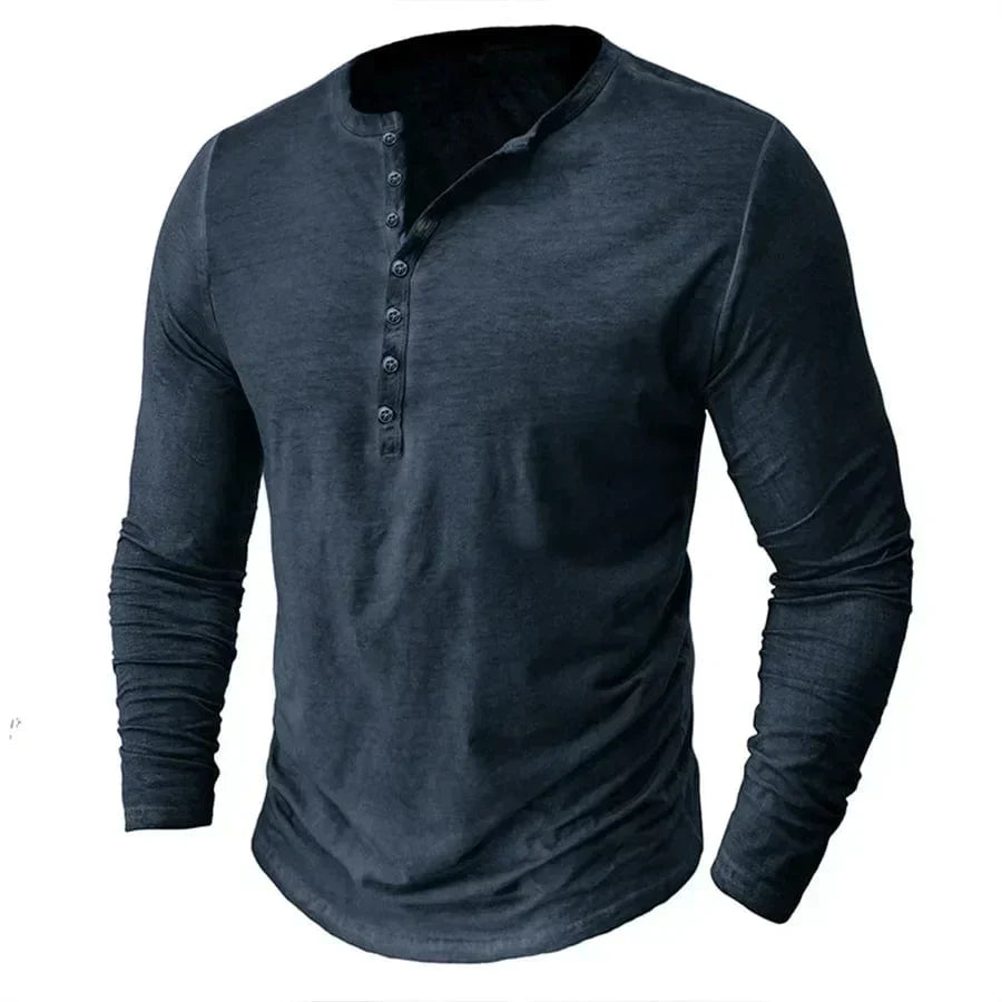 Cyril™ | Koszulka Henley z długim rękawem