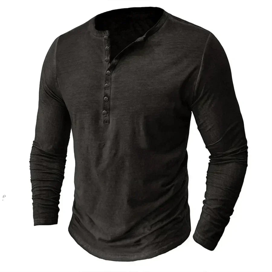 Cyril™ | Koszulka Henley z długim rękawem