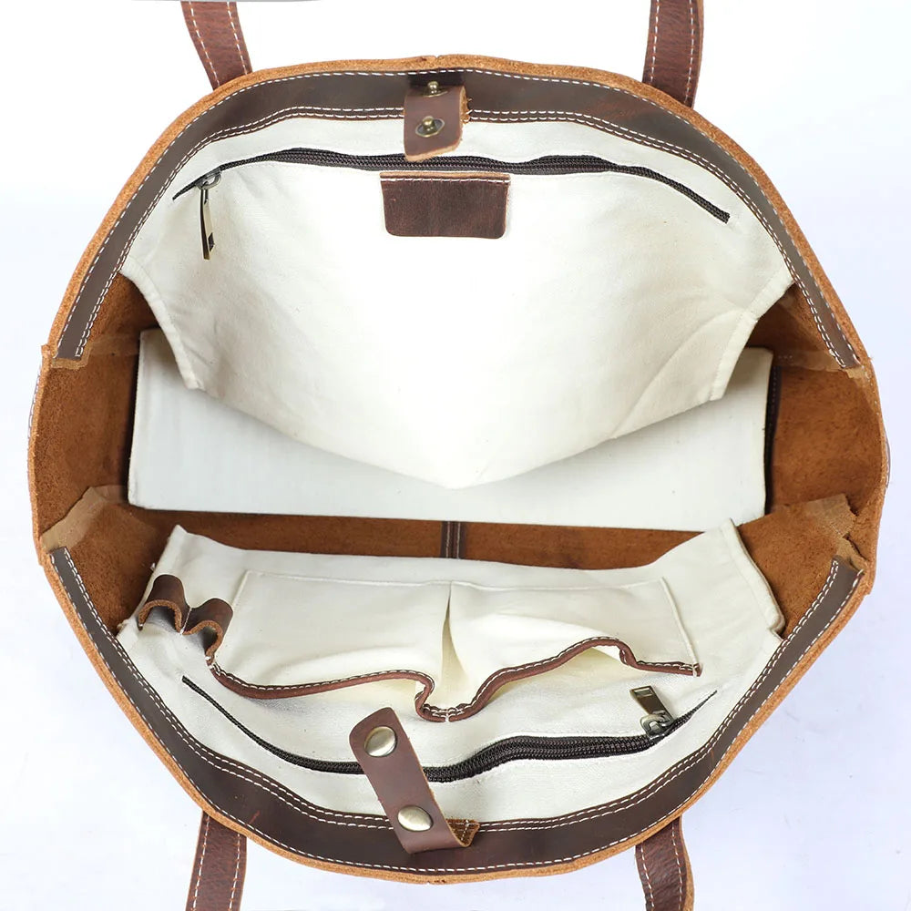 Leather Tote Bag for 15-Inch Laptop – Work Bag
