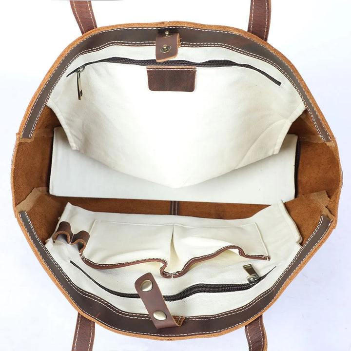 Leather Tote Bag for 15-Inch Laptop – Work Bag