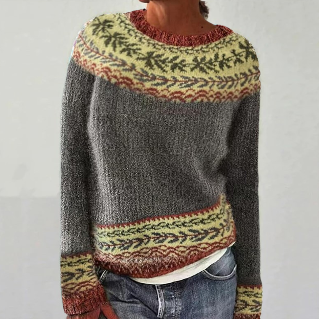 Henryka – Sweter Retro w Stylu Północy