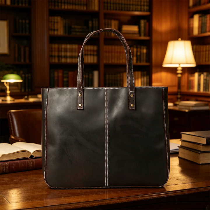 Leather Tote Bag for 15-Inch Laptop – Work Bag