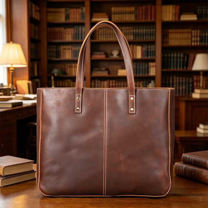 Leather Tote Bag for 15-Inch Laptop – Work Bag