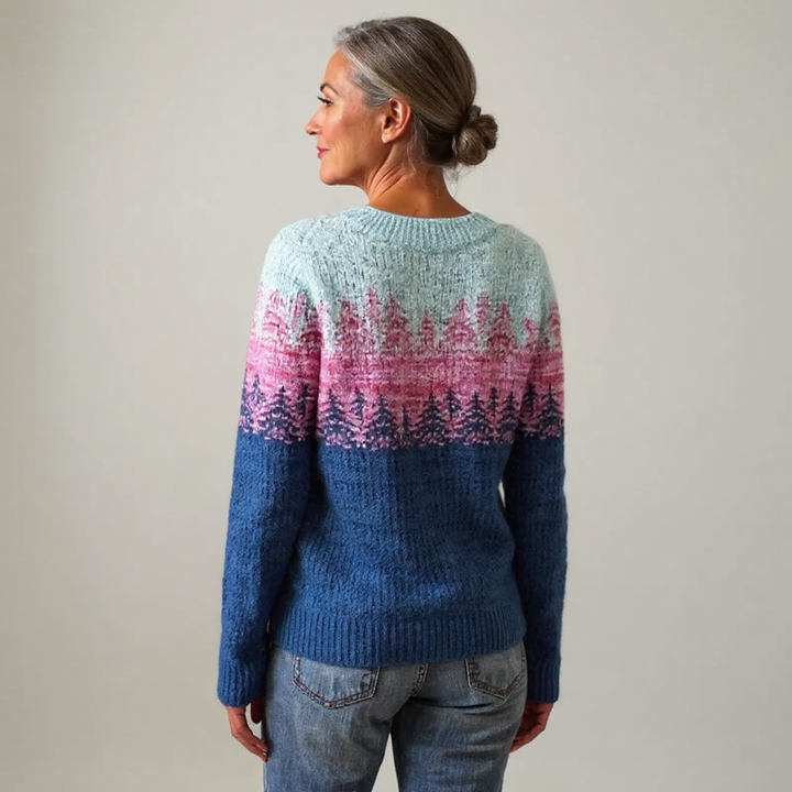 Krystyna-Maria – Sweter Retro w Stylu Północy