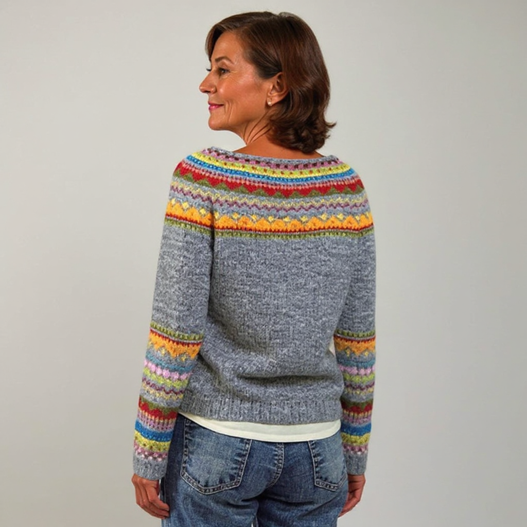 Dorota – Sweter Retro w Stylu Północy