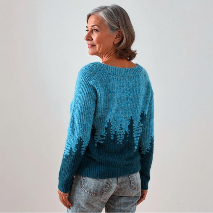 Zuzanna – Sweter Retro w Stylu Północy