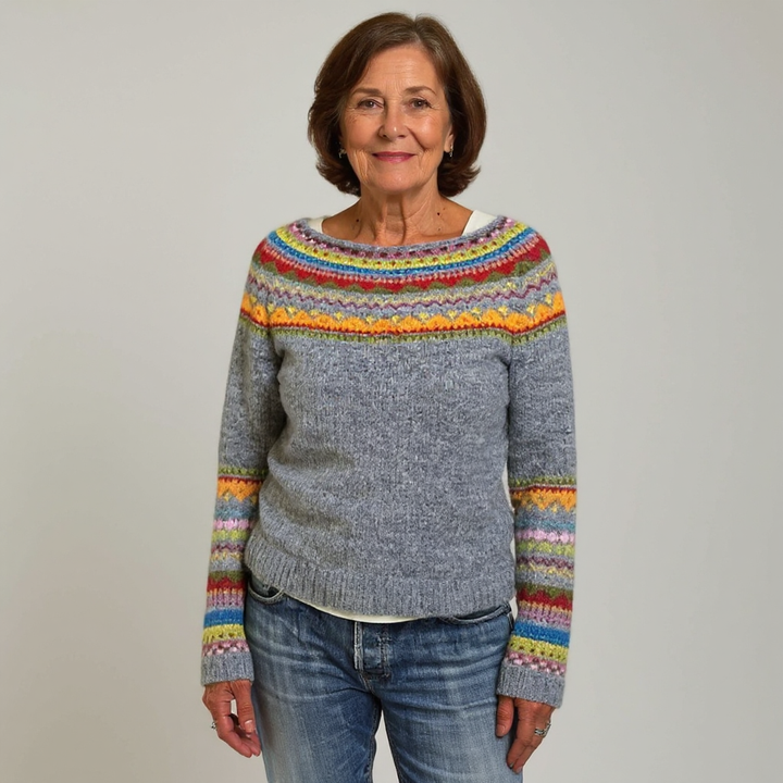 Dorota – Sweter Retro w Stylu Północy