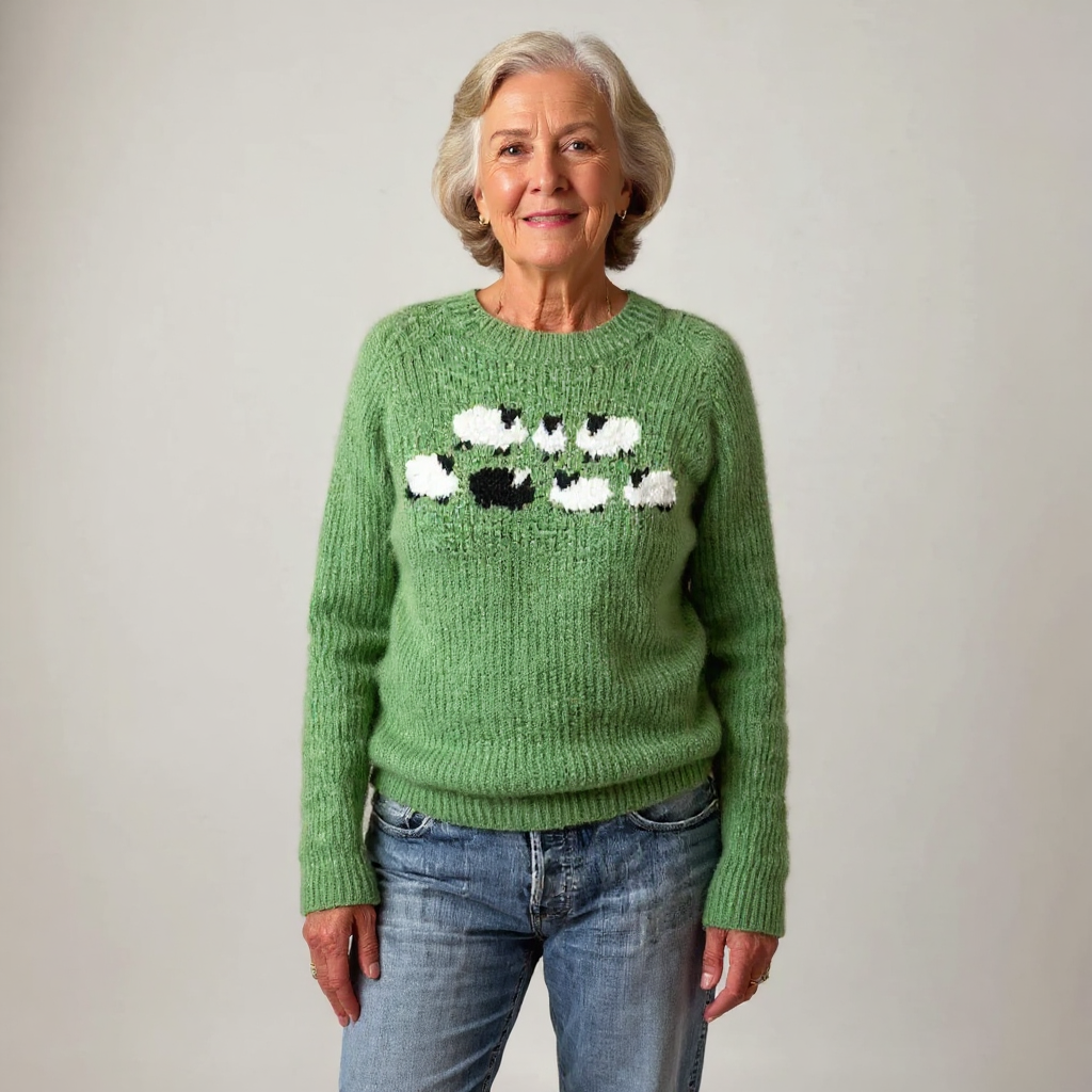 Jolanta – Sweter Retro w Stylu Północy