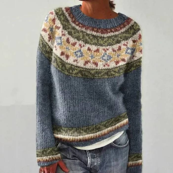 Mirosława – Sweter Retro w Stylu Północy